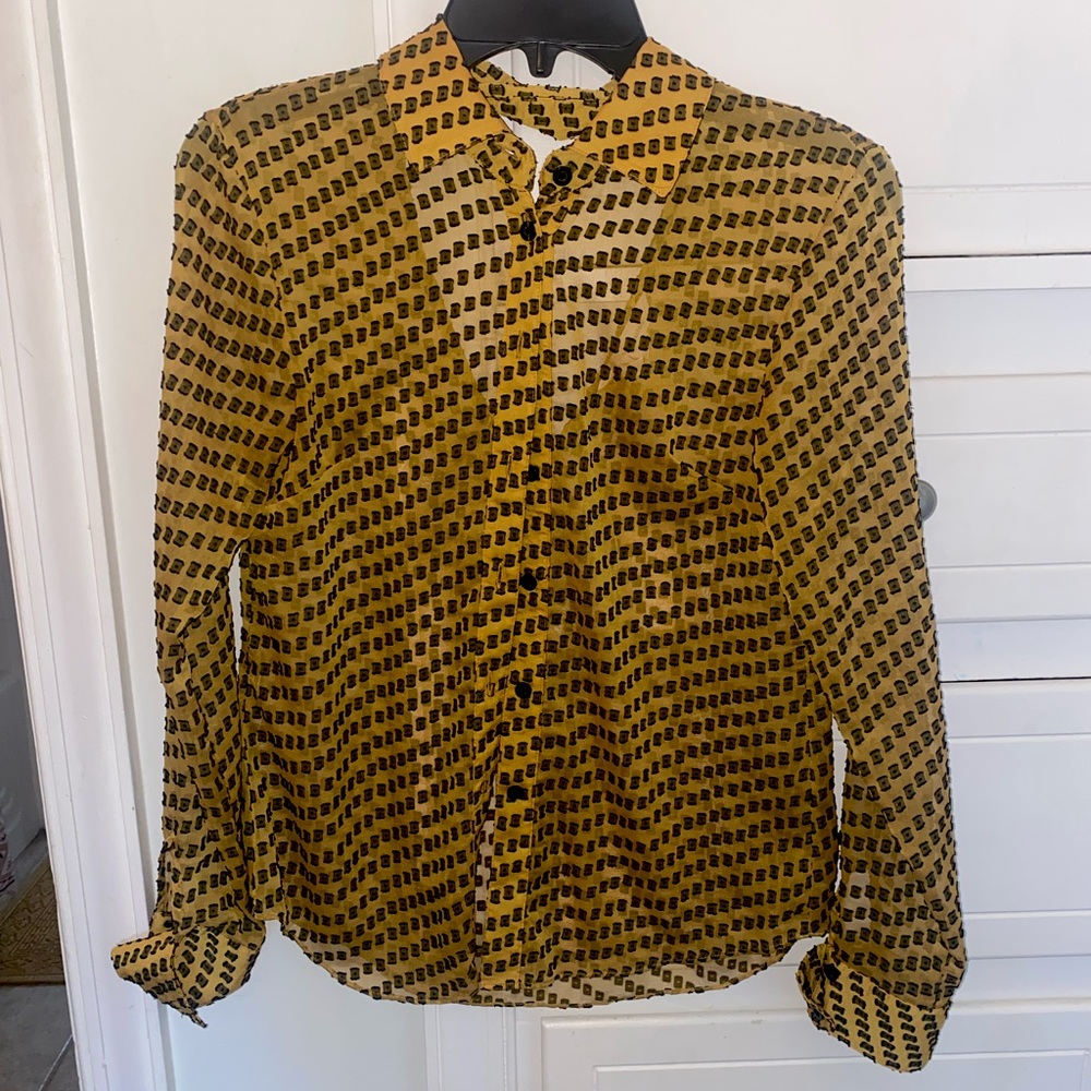 Vintage Velvet-Dotted Top